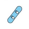 A minimalist illustration of a snowboard Royalty Free Stock Photo