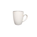 Minimalist image of ceramic cup isolated object, simple coffee mug concept for artwork display