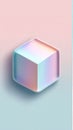 Abstract Cube with Pastel Colors and Soft Shadows Royalty Free Stock Photo