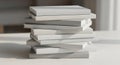 Stack of Blank White Books Royalty Free Stock Photo