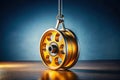 Minimalist Industrial Pulley System Photography A Study in Clean Design and Simple Mechanics