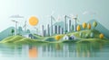 Minimalist Infographic Showing Renewable Energy Sources