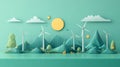 Minimalist Infographic Showing Renewable Energy Sources