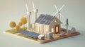 Minimalist Infographic Showing Renewable Energy Sources