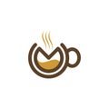 Minimalist initial m for mocca coffee