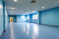 Blue empty interior with modern design elements Royalty Free Stock Photo