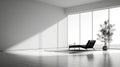 Minimalist Interior: Serene Black And White Room With Sleek Furniture