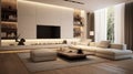 Minimalist interior design of modern living room