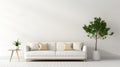 minimalist interior white background Royalty Free Stock Photo