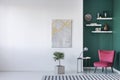 Minimalist interior in white Royalty Free Stock Photo