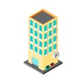 Minimalist Isometric Drawing Building Appartment