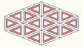 Minimalist Isometric Triangular Pattern Tile, vector design Generative AI Royalty Free Stock Photo