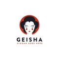 Minimalist Japanese Geisha Logo Icon