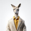 Minimalist Kangaroo Figurine With Strong Facial Expression