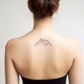 Minimalist Karst Tattoo Design: Majestic Pirin Mountains Silhouette