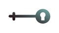 Minimalist Key and Keyhole Access Icon, vector design Generative AI Royalty Free Stock Photo