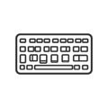 Simple Keyboard Icon: Outline Design for Digital Devices Royalty Free Stock Photo