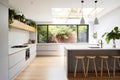 Minimalist Kitchen Designs: Modern, Clean, and Functional Royalty Free Stock Photo