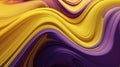 Minimalist Landscape-inspired Yellow and Purple Swirl Pattern Wallpaper. Generative AI