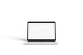 Minimalist laptop screen mockup with pastel color background