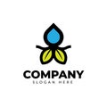 Minimalist leaf water logo for environmentally friendly companies