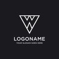 Minimalist letter W logo icon vector template Royalty Free Stock Photo