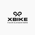 minimalist lettermark initial X XBIKE logo design