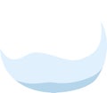 Minimalist light blue abstract wave flowing on a white background, creating a sense of fluidity and motion, suitable for