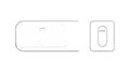 Minimalist light switch outline, functional user interface vector icon, vector design Generative AI Royalty Free Stock Photo