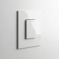 Minimalist light switch on a plain white wall Royalty Free Stock Photo