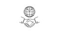 Global Handshake Partnership Icon Royalty Free Stock Photo
