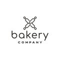 Minimalist line art Rolling Pin for Bakeshop Logo design