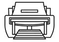 Printer line art silhouette vector for office and technology themes Royalty Free Stock Photo