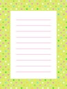 Minimalist 10-Line Shopping List with Colorful Dots