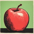 Minimalist Linocut Art: Creating A Simple, One-color Apple Artwork