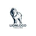 Minimalist lion logo design template