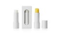 Minimalist lip balm set and packaging Royalty Free Stock Photo
