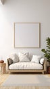Minimalist Living Room Artist\'s Frame on Beige Rug