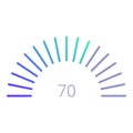 Minimalist loading bar showing seventy percent complete