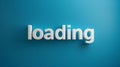 Minimalist loading text in sleek typography on bright background for modern program loading process