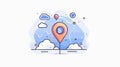 Minimalist Location Pin Icon for Web Design and Navigation Needs