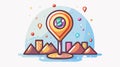 Minimalist Location Pin Icon for Web Design and Navigation Needs