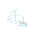 Minimalist logo design with modern house template icon symbol. Good for housing, apartment, and architectural company