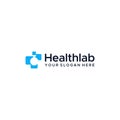 Minimalist logo HEALTHLAB laboratory logo design
