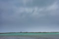 Minimalist long exposure composition of a rainy summer day in Outer Hebrides Royalty Free Stock Photo