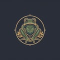 Minimalist luxury Frog Logo illustration