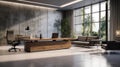 minimalist luxury office interior