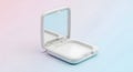 Minimalist Makeup Compact with Mirror Royalty Free Stock Photo