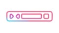 Minimalist Media Control Bar Icon Vector in Gradient Style, vector design Generative AI Royalty Free Stock Photo