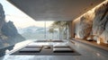 Minimalist meditation space with simple lines and a sense of calm